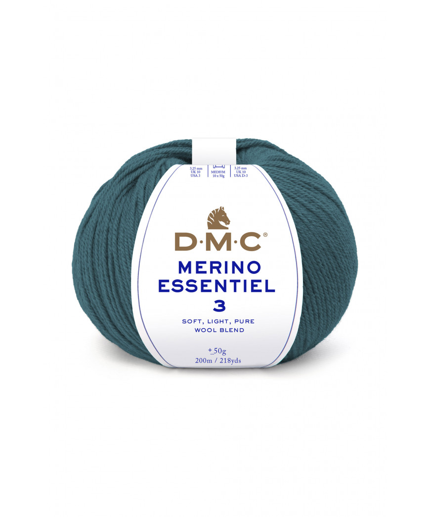 Gomitolo lana DMC merino essentiel 3 50g,Smeraldo n°988