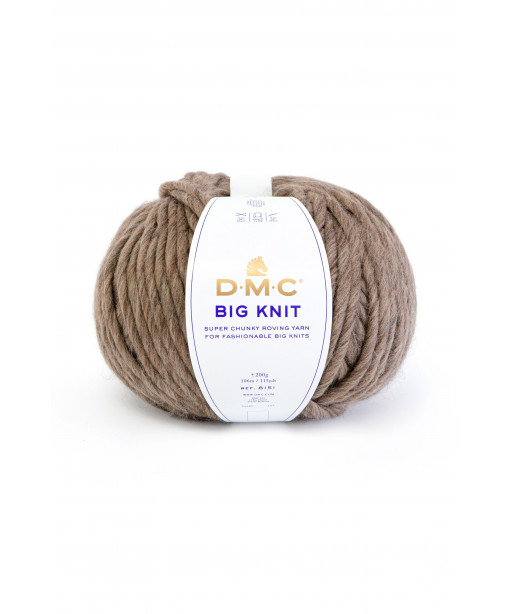 Fialto Gomitolo lana Big Knit DMC 200gr 106mt Colore Nocciola n°102 -Ferri Consigliati n°12