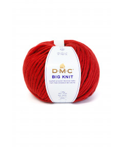 Fialto Gomitolo lana Big Knit DMC 200gr 106mt Colore Rosso n°107 -Ferri Consigliati n°12