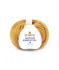 Filato Gomitolo Merimno Essentiel 8 D.M.C. 100Gr-80mt Colore Giallo Ocra -Ferri consigliati n°8