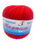 Cotone "Magnum"100% Egiziano Gasato Mercerizzato-100gr 452mt Colore Rosso n°114-Uncinetto Consigliato n°2