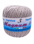 Cotone "Magnum"100% Egiziano Gasato Mercerizzato-100gr 452mt Colore Grigio Perla n°290-Uncinetto Consigliato n°2