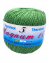 Cotone "Magnum"100% Egiziano Gasato Mercerizzato-100gr 452mt Colore Verde Praton°462-Uncinetto Consigliato n°2