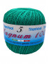 Cotone "Magnum"100% Egiziano Gasato Mercerizzato-100gr 452mt Colore Verde Smeraldo-Uncinetto Consigliato n°2