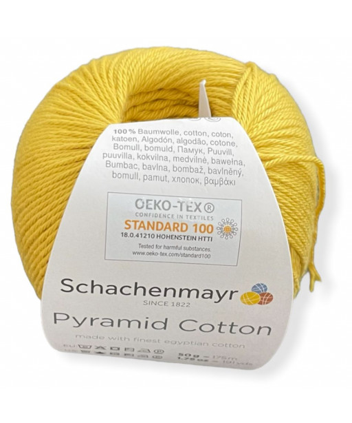 Gomitoli Pyramid Cotton 50gr, 100%cotone, giallo n°23