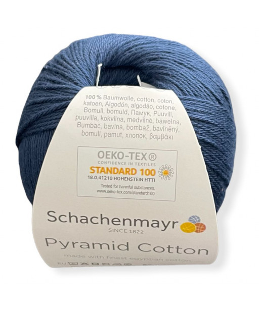 Gomitoli Pyramid Cotton 50gr, 100%cotone, blu n°50
