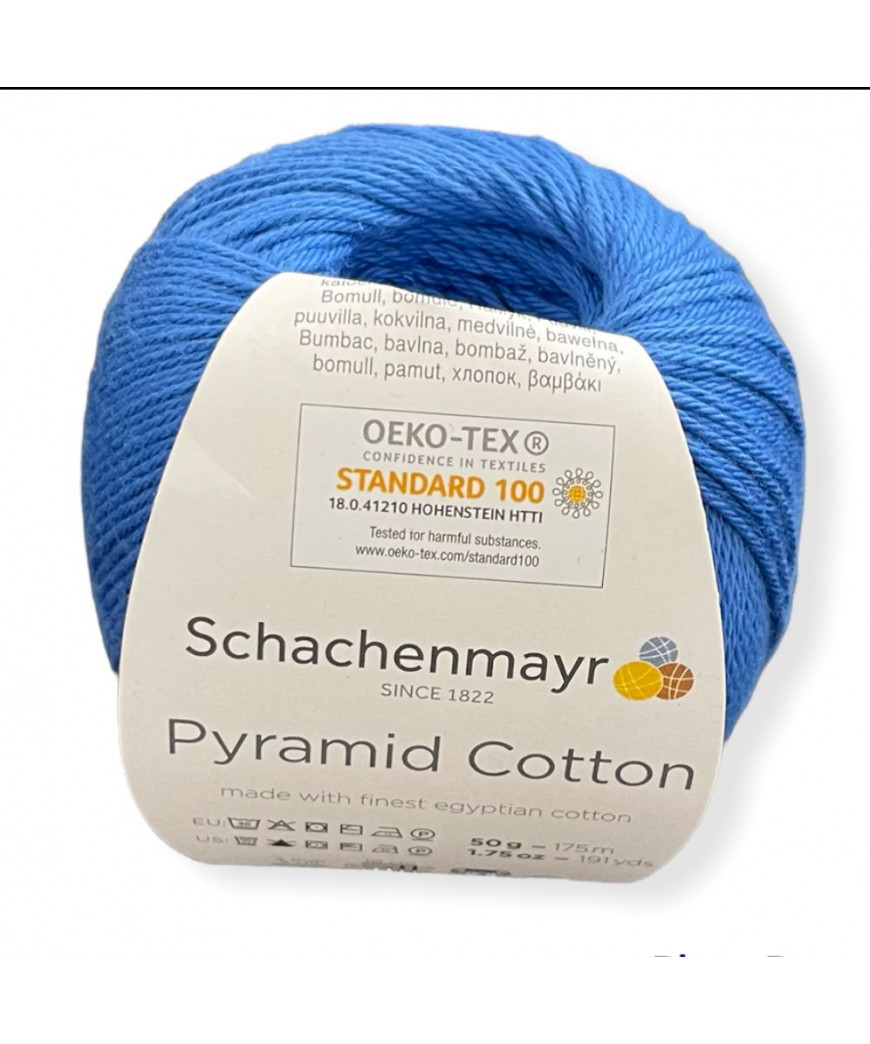 Gomitoli Pyramid Cotton 50gr, 100%cotone, blu elettrico n°51