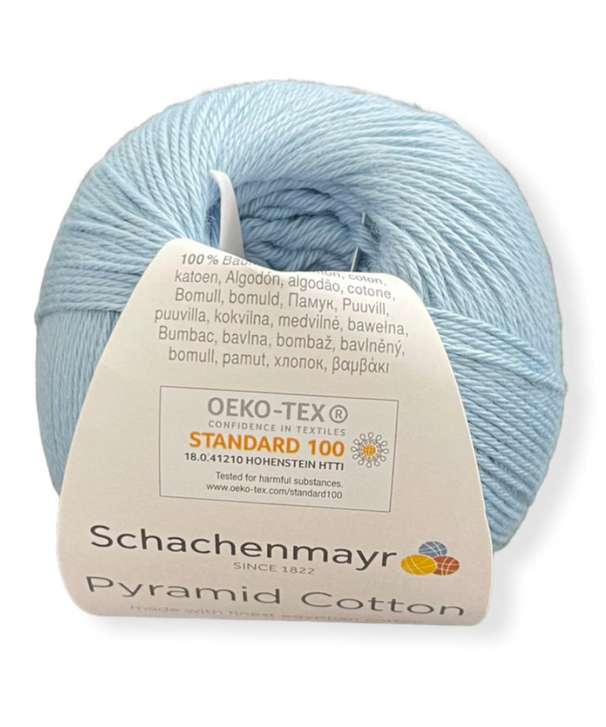 Gomitoli Pyramid Cotton 50gr, 100%cotone, azzurro n°52
