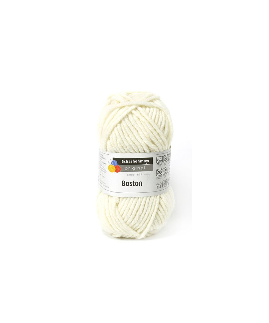 Gomitolo lana Boston Original Schachenmayr 50gr, Bianco Lana 101