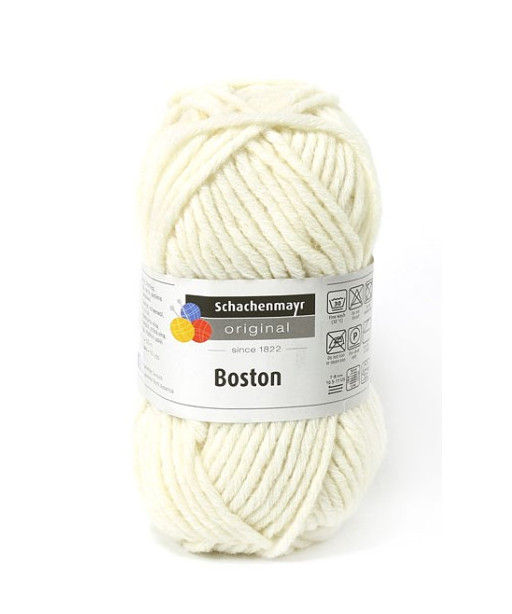 Gomitolo lana Boston Original Schachenmayr 50gr, Bianco Lana 101