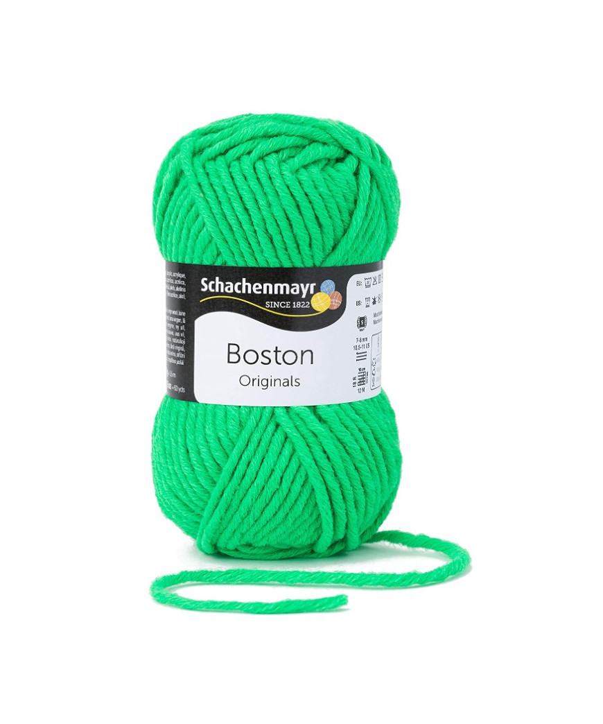 Gomitolo lana Boston Original Schachenmayr 50gr, Verde Fluo 171