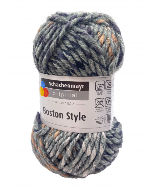 Goitolo lana Boston Style 50gr,60MT Ferri Consigliati n°7-8 Colore mix Grigio n°590