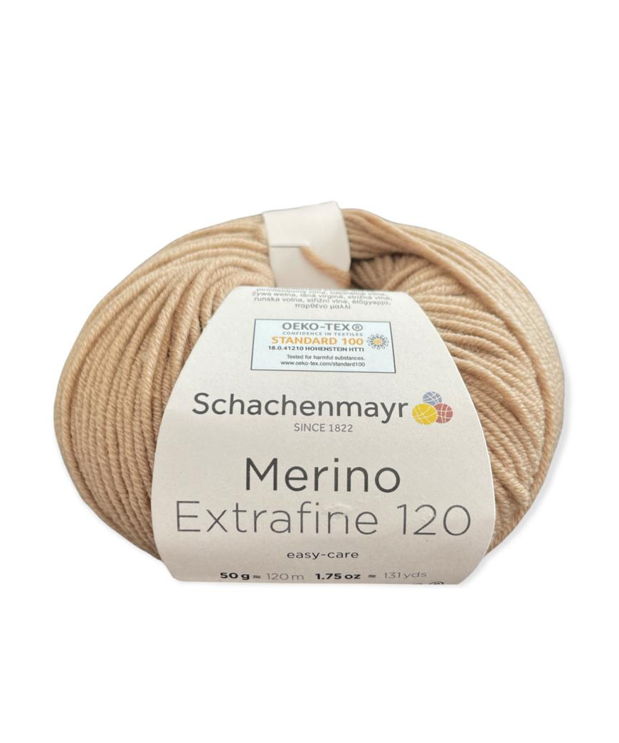 Gomitolo Lana Merino Extrafine 120 50g nocciola n°105