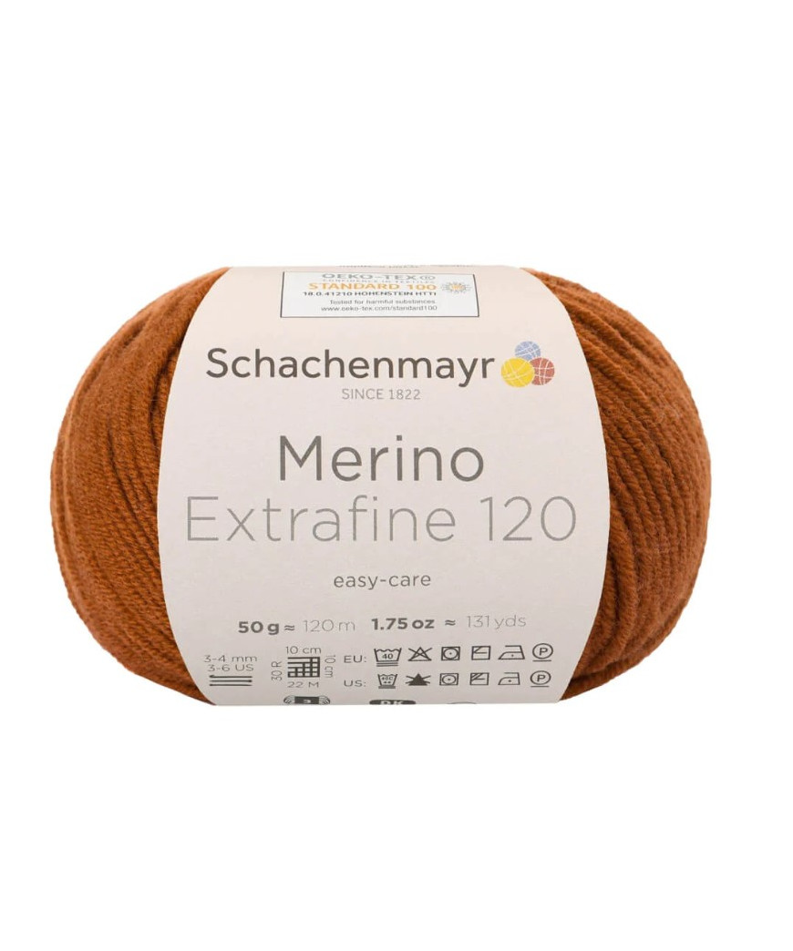 Gomitolo Lana Merino Extrafine 120 50g cuoio n°110