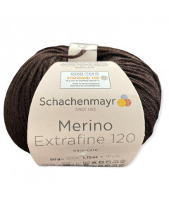 Gomitolo Lana Merino Extrafine 120 50g marrone n°112