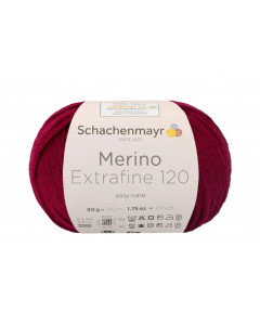 Gomitolo Lana Merino Extrafine 120 50g Bordeaux n°142