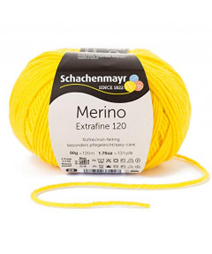 Gomitolo Lana Merino Extrafine 120 50g Giallo n°122