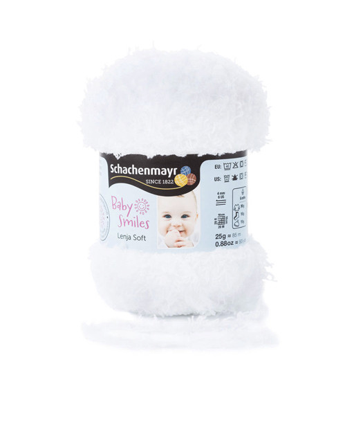 Gomitolo Baby Smiles Lenja Soft 25g, bianco n°1001