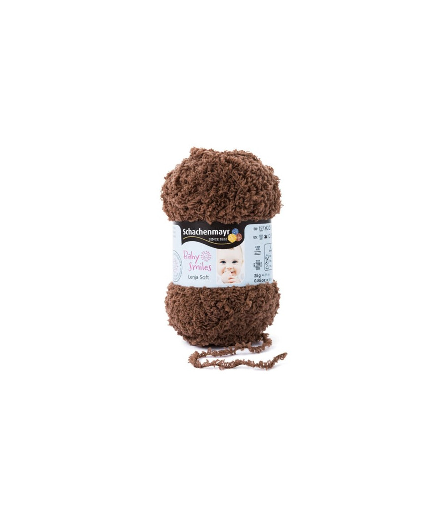 Gomitolo Baby Smiles Lenja Soft 25g, Marrone n°396