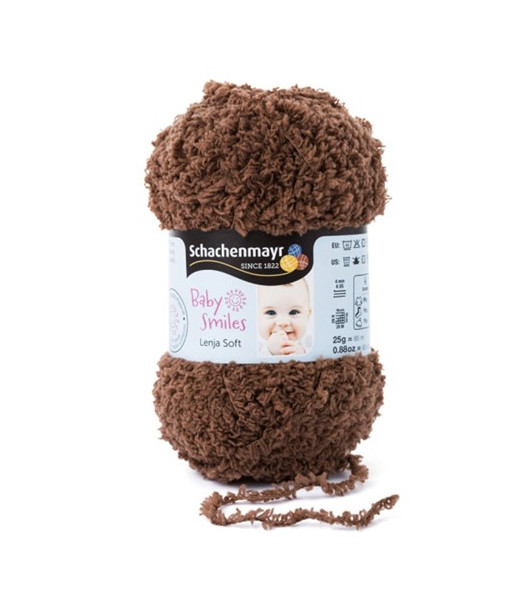 Gomitolo Baby Smiles Lenja Soft 25g, Marrone n°396