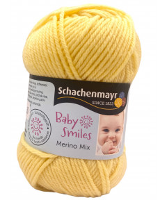 Gomitolo Lana "Bbay Smiles Merino Mix 50gr 120mt-ferri consigliati n°4 Colore Giallo n°1021