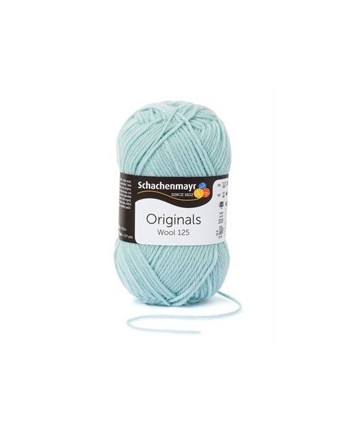 Filato Gomitolo Lana "Wool 125" 50gr-125mt-Ferri Consigliati n°4-Colore Azzurro Acqua n°164