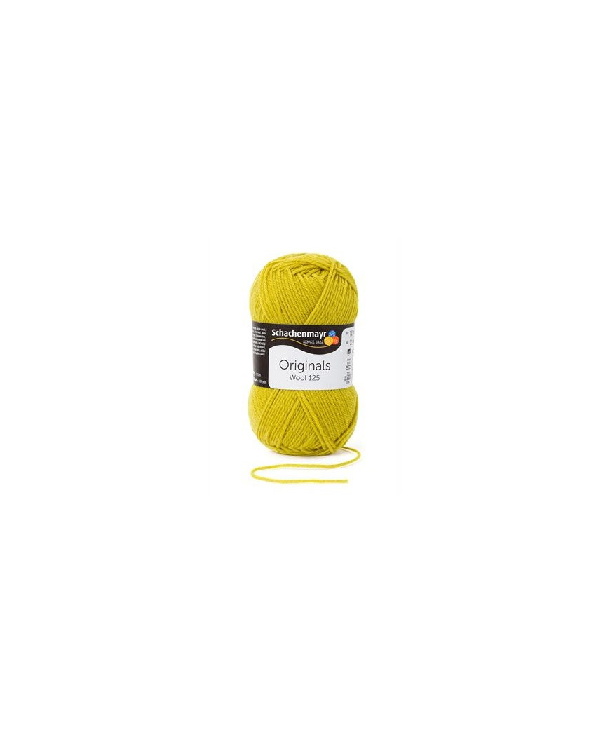 Filato Gomitolo Lana "Wool 125" 50gr-125mt-Ferri Consigliati n°4-Colore Verde  n°174