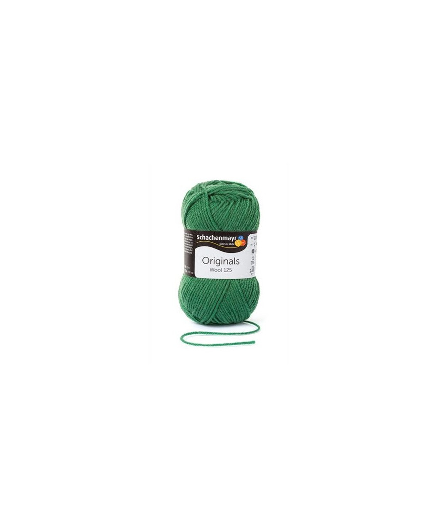Filato Gomitolo Lana "Wool 125" 50gr-125mt-Ferri Consigliati n°4-Colore Verde n°178