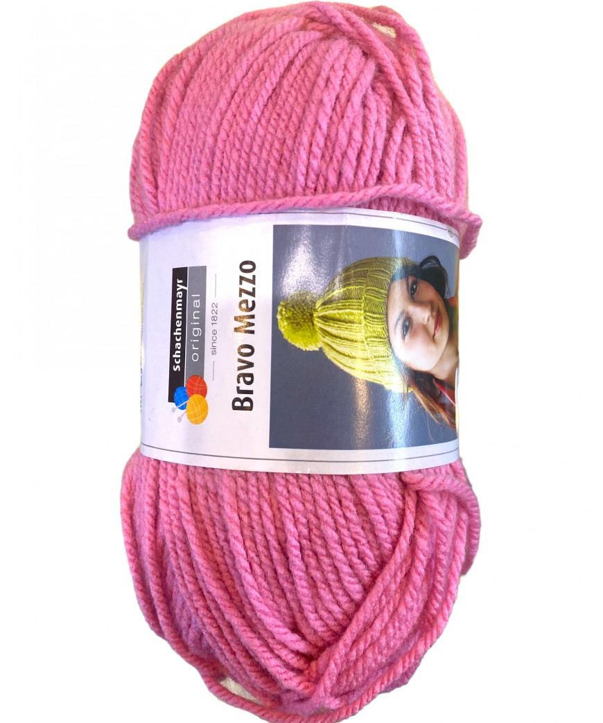 Gomitolo lana Bravo Mezzo 100gr-165mt Colore Rosa  n°35