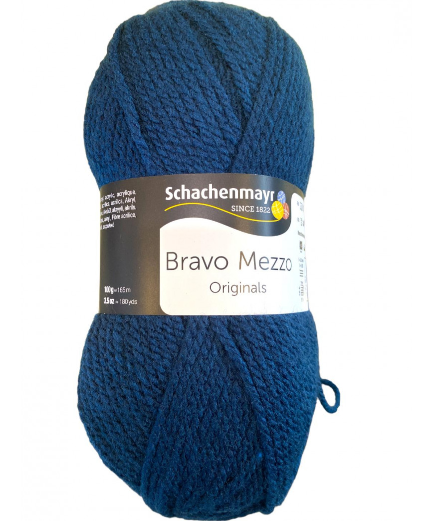 Gomitolo lana Bravo Mezzo 100gr-165mt Colore Blu n°50