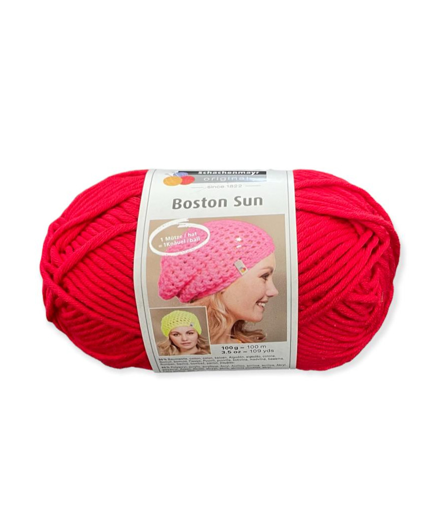 Gomitolo cotone Boston Sun 100gr rosso n°30