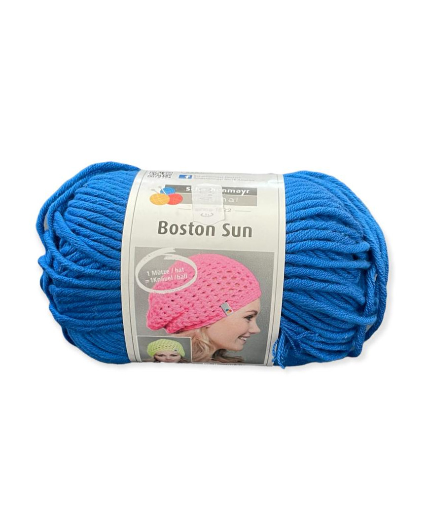 Gomitolo cotone Boston Sun 100gr blu n°52