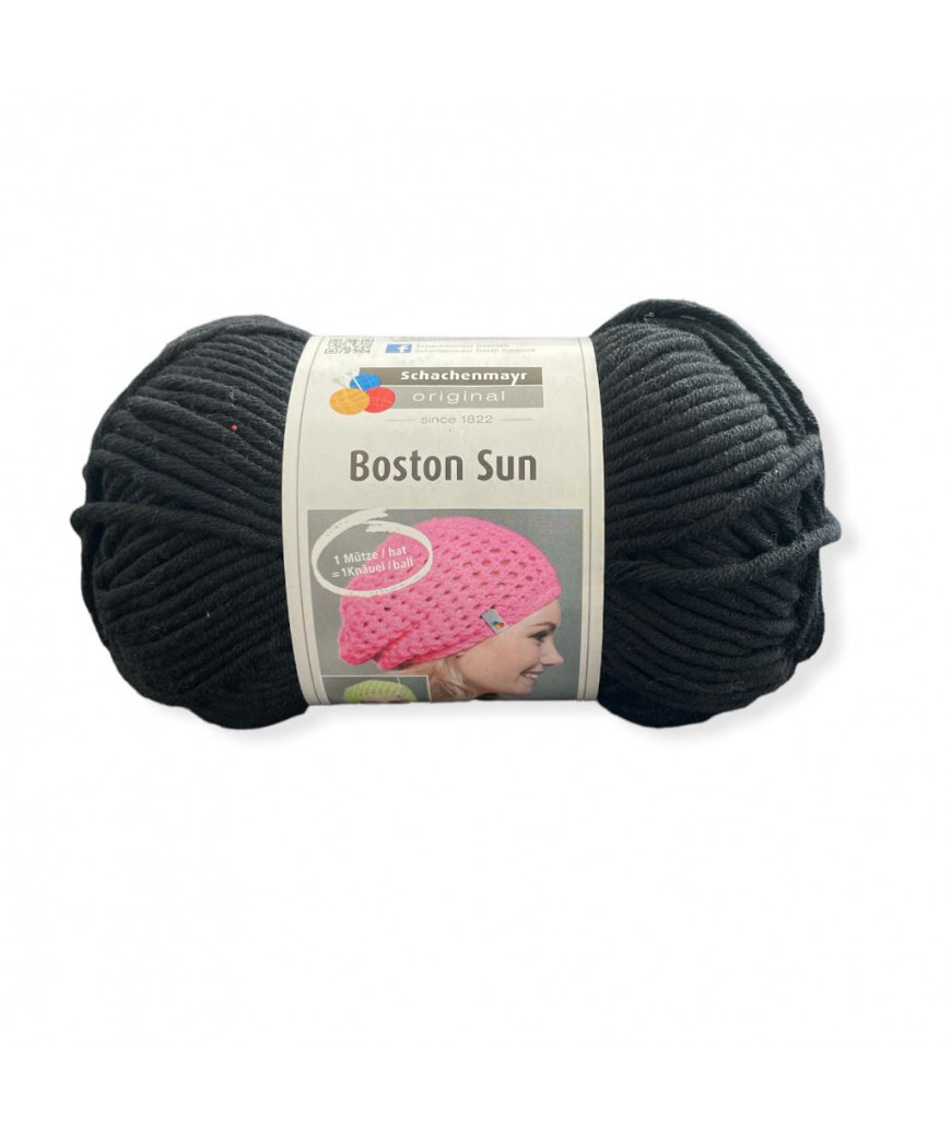 Gomitolo cotone Boston Sun 100gr nero n°99