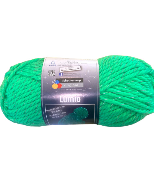 Filato Lana  Lumio Color 150gr-75mt ideale per cappelli Filo catarifrangente-Colore Rosa Fluo