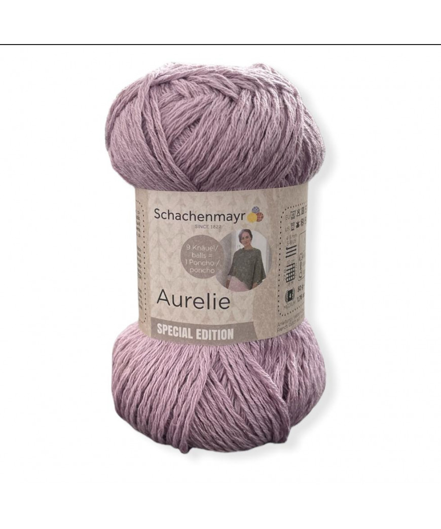 Gomitolo cotone Aurelie SPECIAL EDITION 50gr, lilla n°45