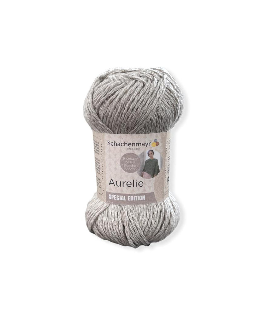 Gomitolo cotone Aurelie SPECIAL EDITION 50gr, grigio n°90