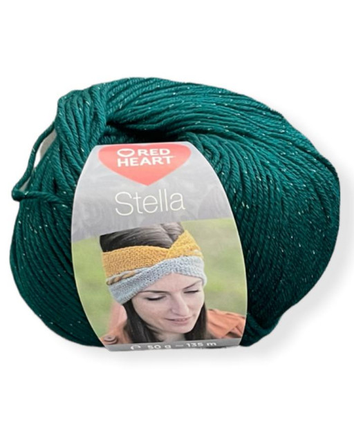 Gomitoli cotone Stella 50gr, verde lamè n°8