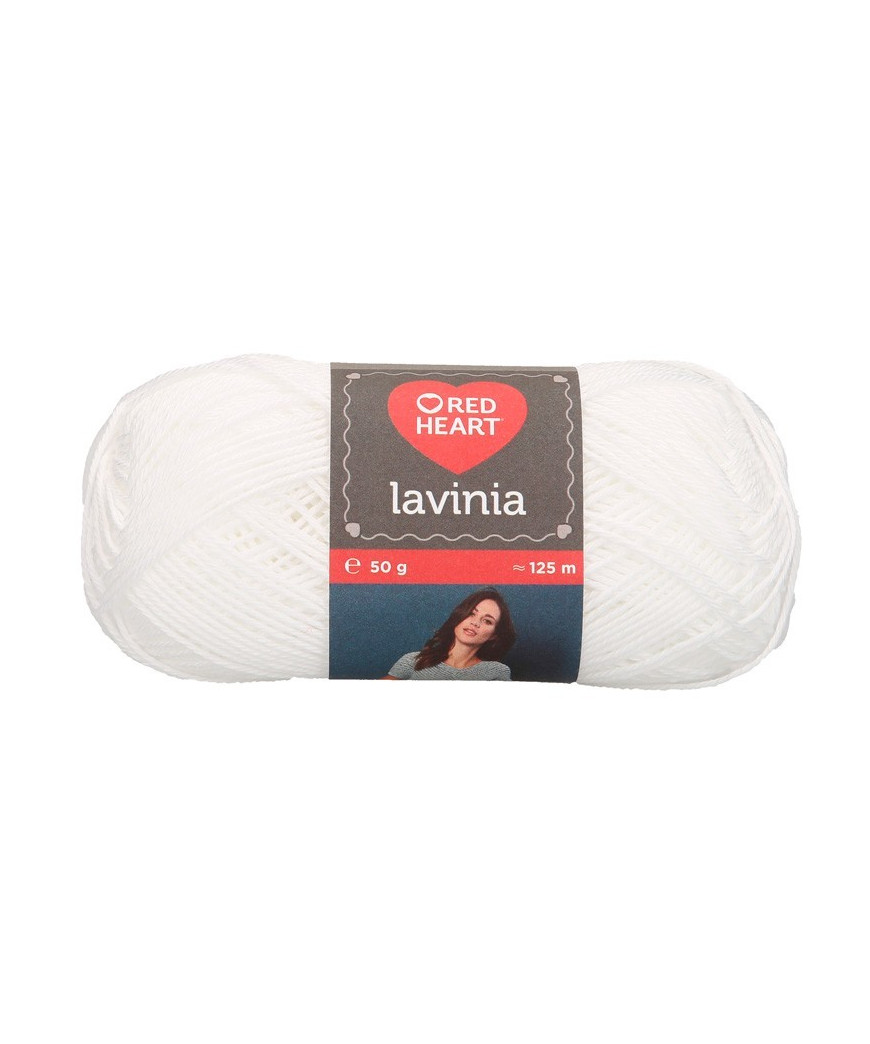 Gomitolo cotone Lavinia 50gr 100%cotone, bianco n°1