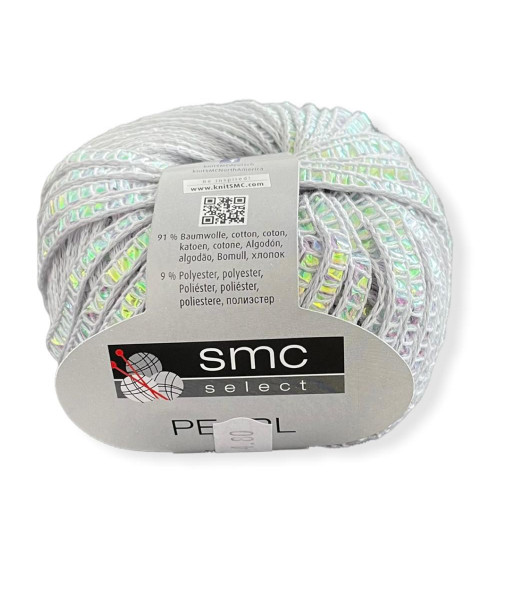 Gomitolo cotone Pearl 50gr con strass, azzurro n°2216