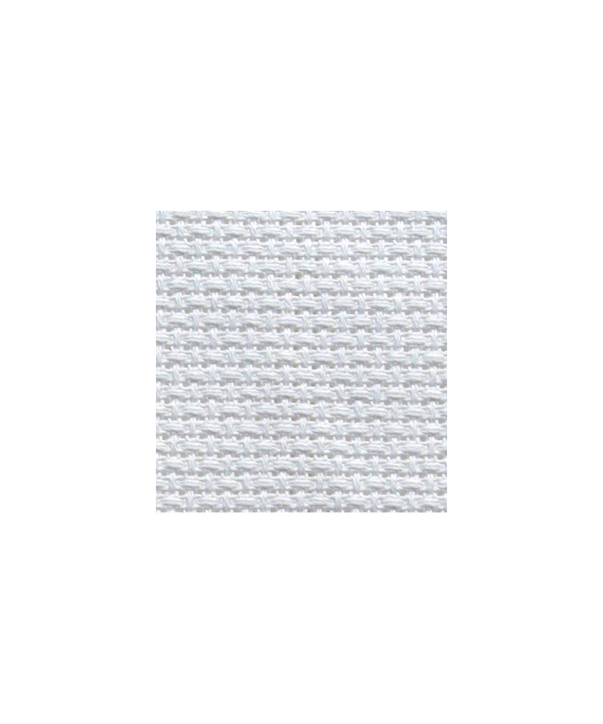 Tela Aida 55 Fori Per Cm Quadrato Colore Bianco cm 50 x h 150