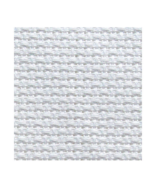 Tela Aida 55 Fori Per Cm Quadrato Colore Bianco cm 50 x h 150