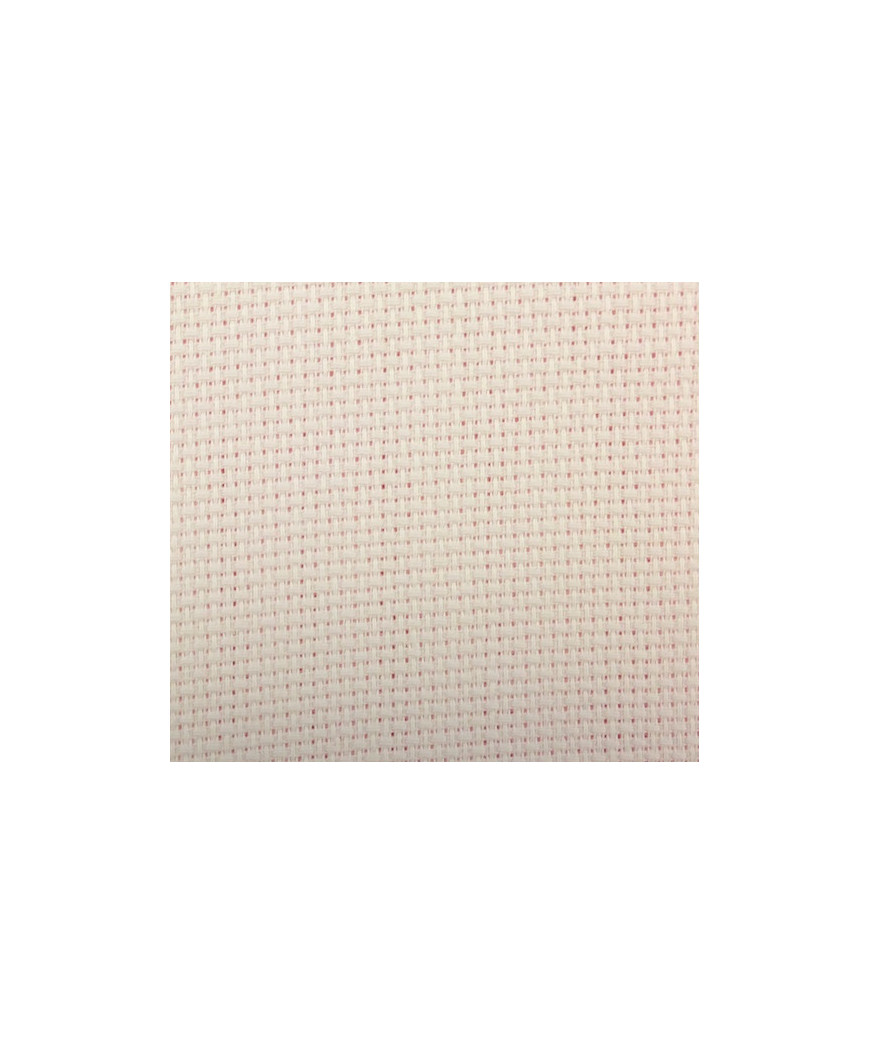 Tela Aida 55 Fori Per Cm Quadrato Colore Rosa cm 50 x h 150