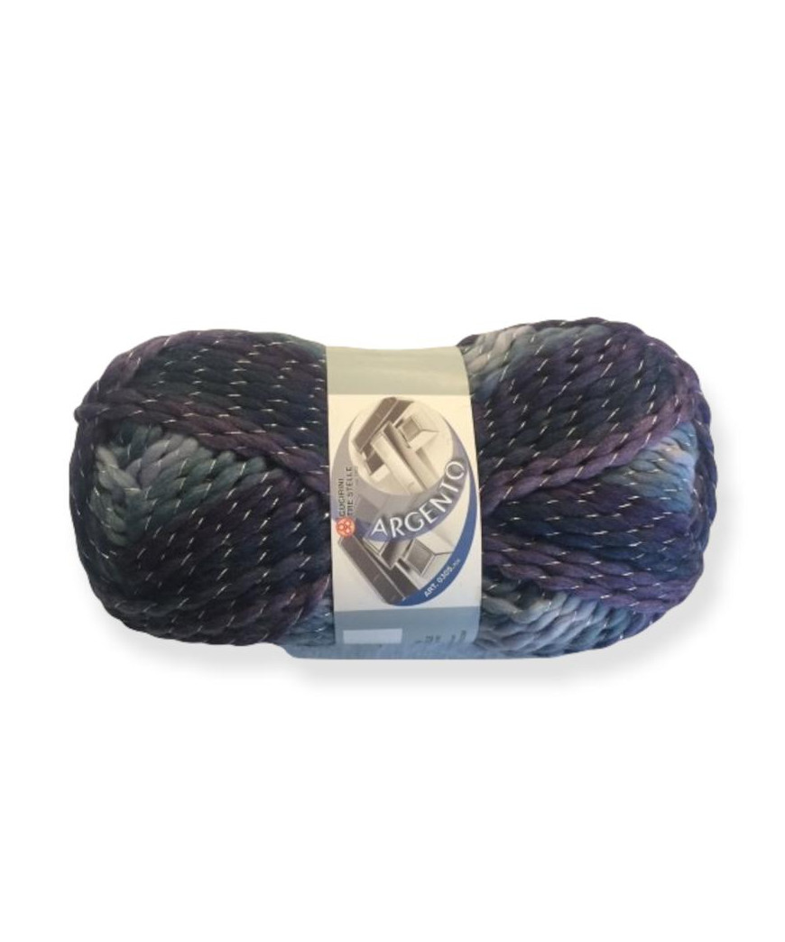 LANA ARGENTO MIX VIOLA COL N°910