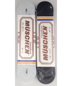 Elastico Gallone Muschen  Bianco/Nero 10mm - Mt10