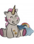 Applicazione Termoadesiva Unicorno glitter cm 6x7 ca