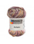 Gomitolo cotone Ashana 50gr, mix viola/beige N°82