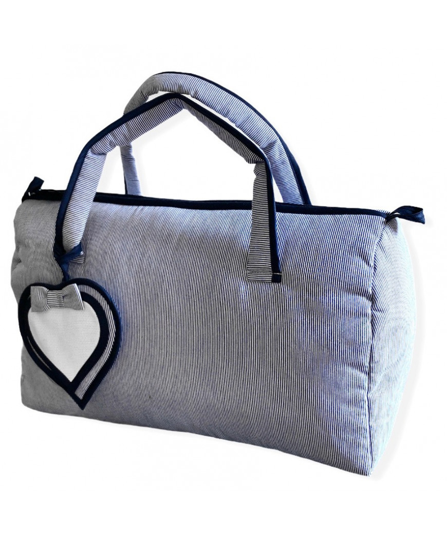 Borsa Portalavoro 45x30cm/ca con interno idrorepellente, righe blue