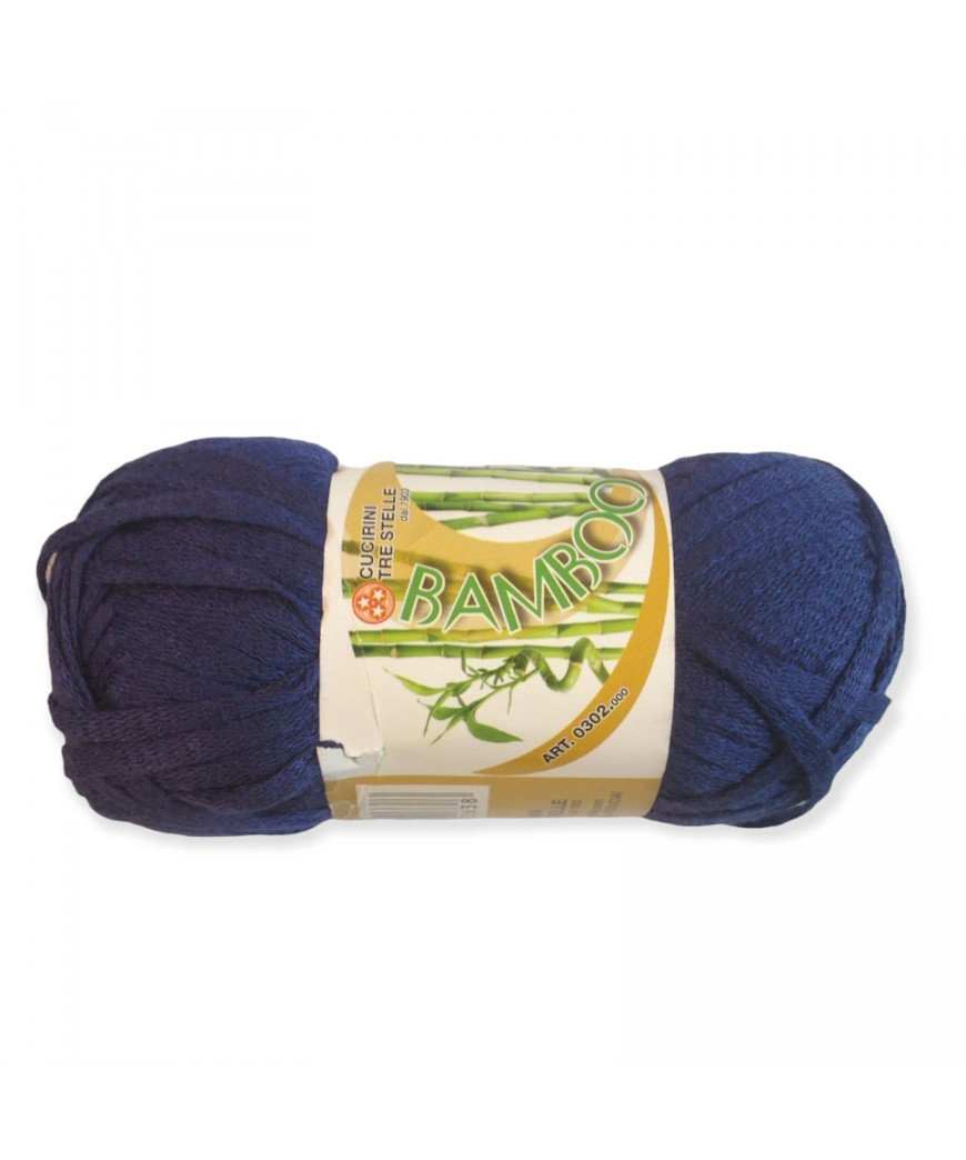 Gomitolo cotone Bamboo 50gr, BLU COL N°006