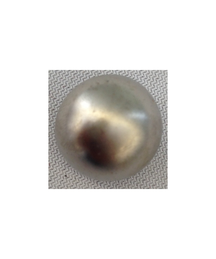 BOTTONE BOMBATO ARGENTO 17mm