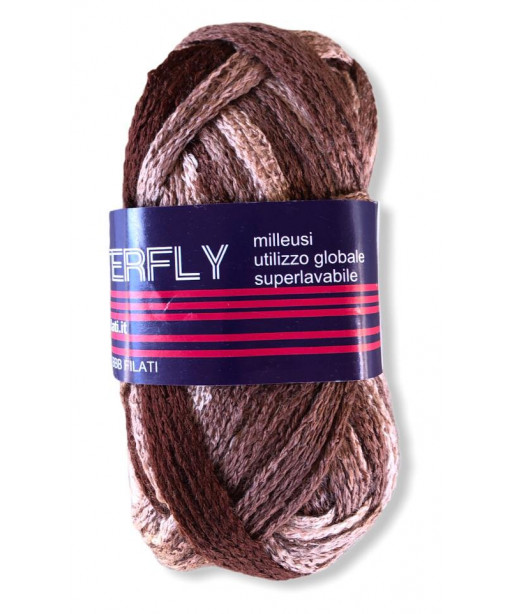 Gomitolo Big Butterfly 50g mix marrone n°11